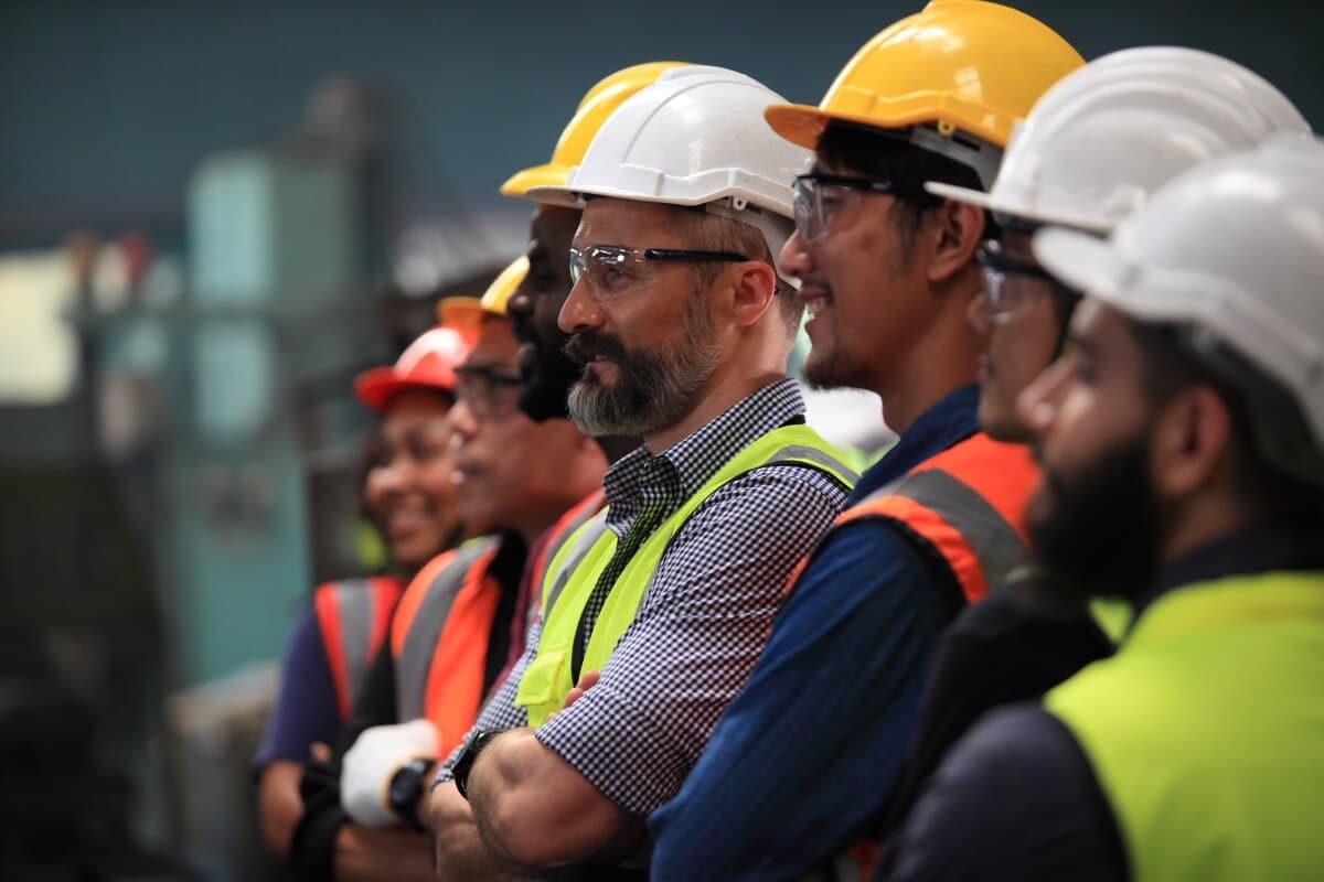 how to make a safety video Team of engineers watching safety video