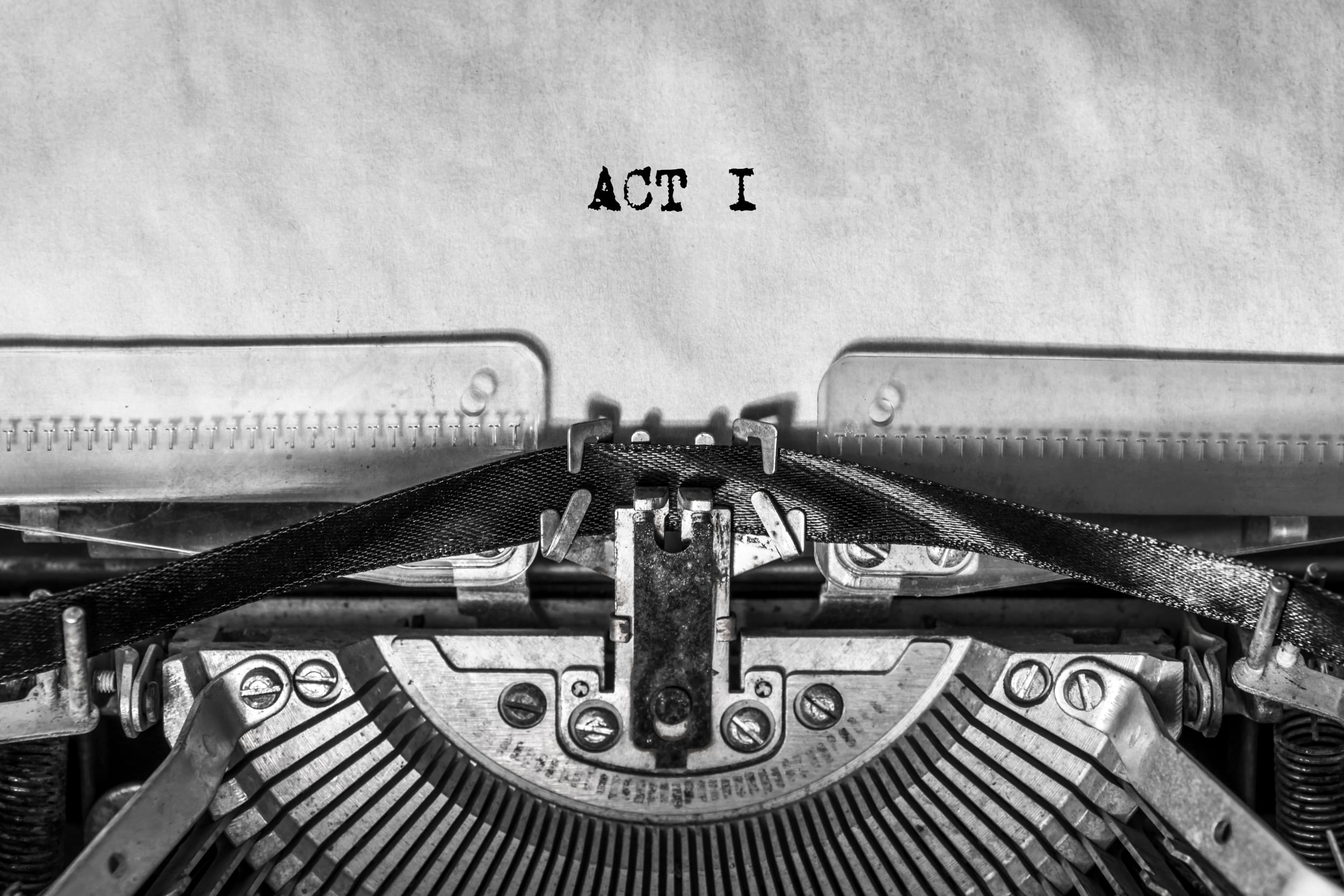 script writing and screenwriting Writing script for screenplay on typewriter</p>
<p>
