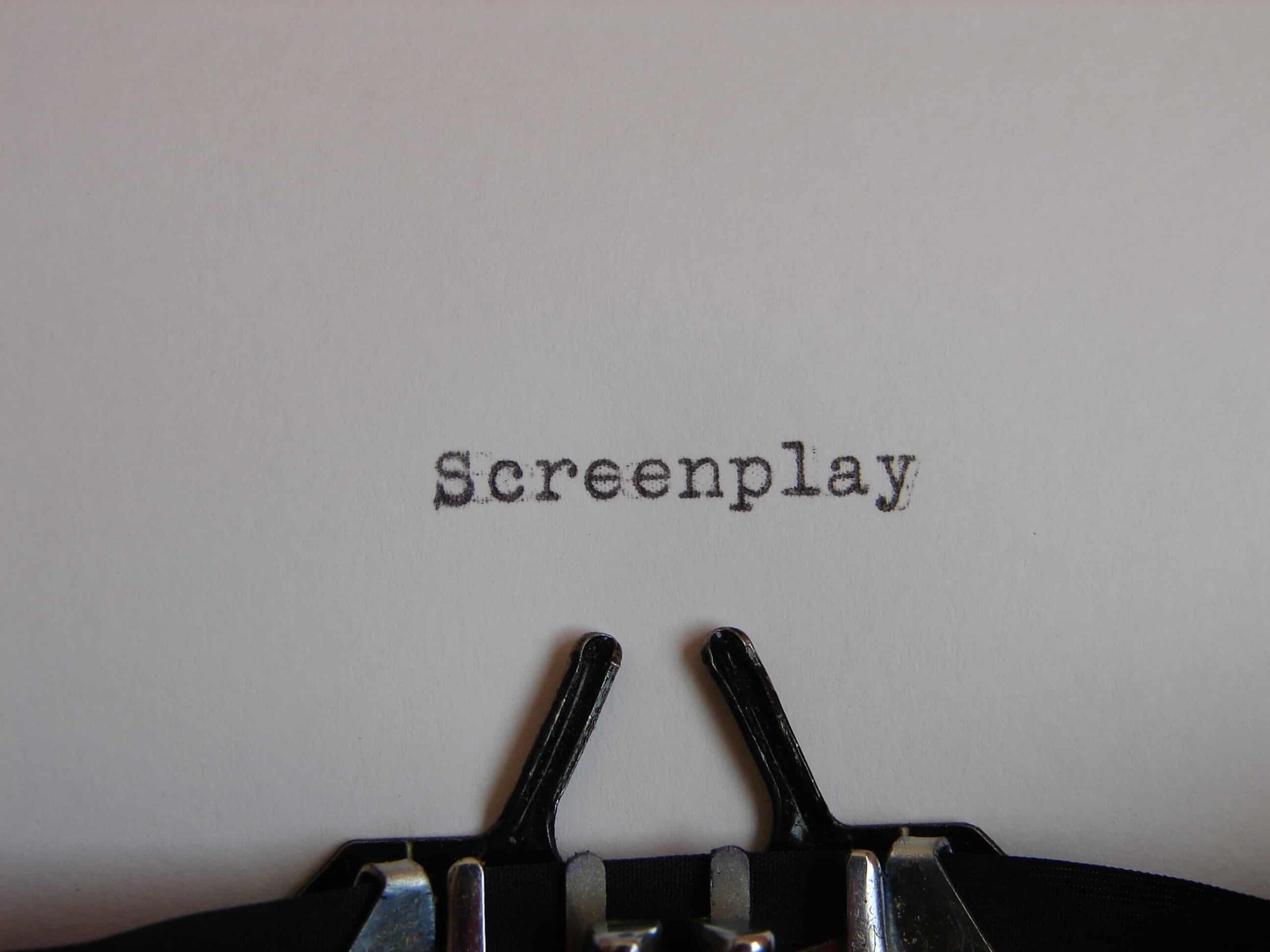 Screenplay written on typewriter