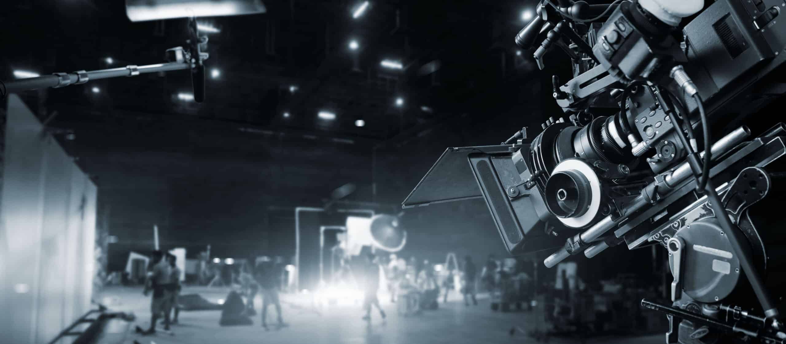 High end video camera on the set of a video production
